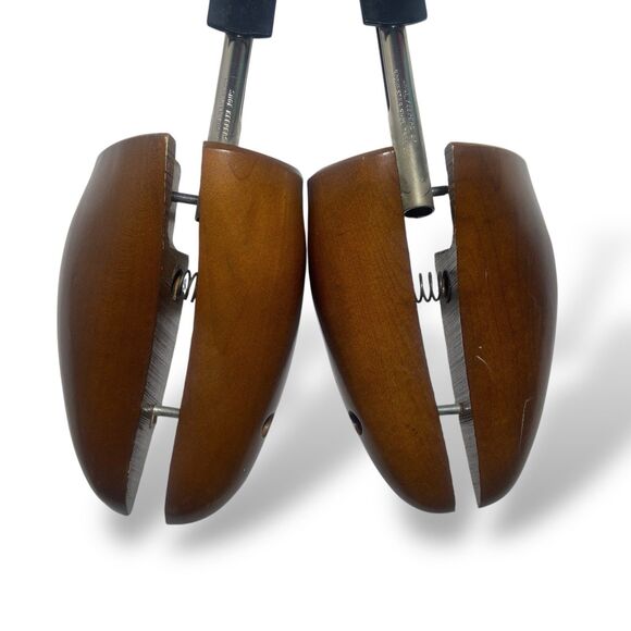 Wood Shoe Keeper Inserts Rochester Travel Shoe Tree Men's Size 4 Spring Loaded - Picture 4 of 7